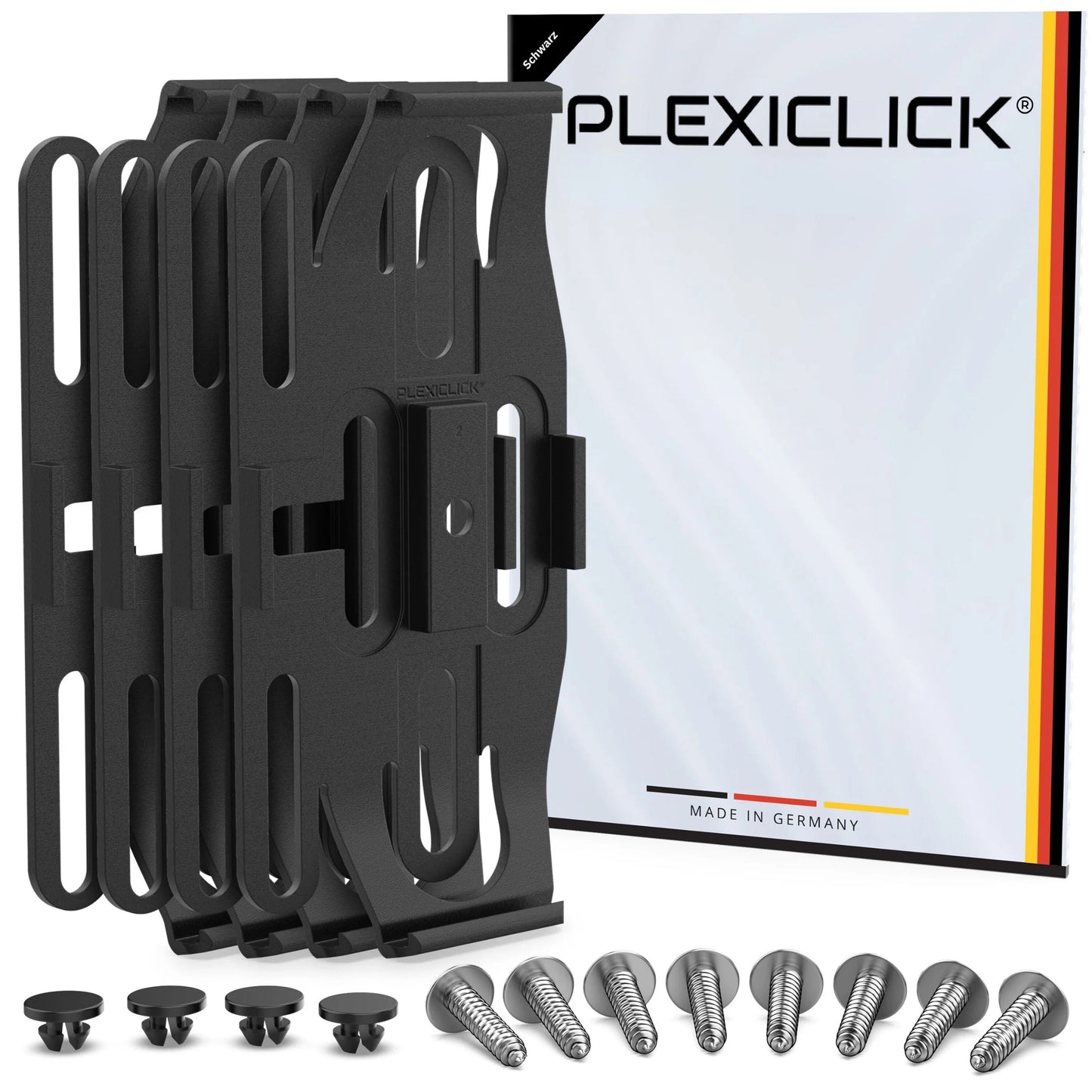 Plexiclick® V1 nosač registarskih pločica - crni