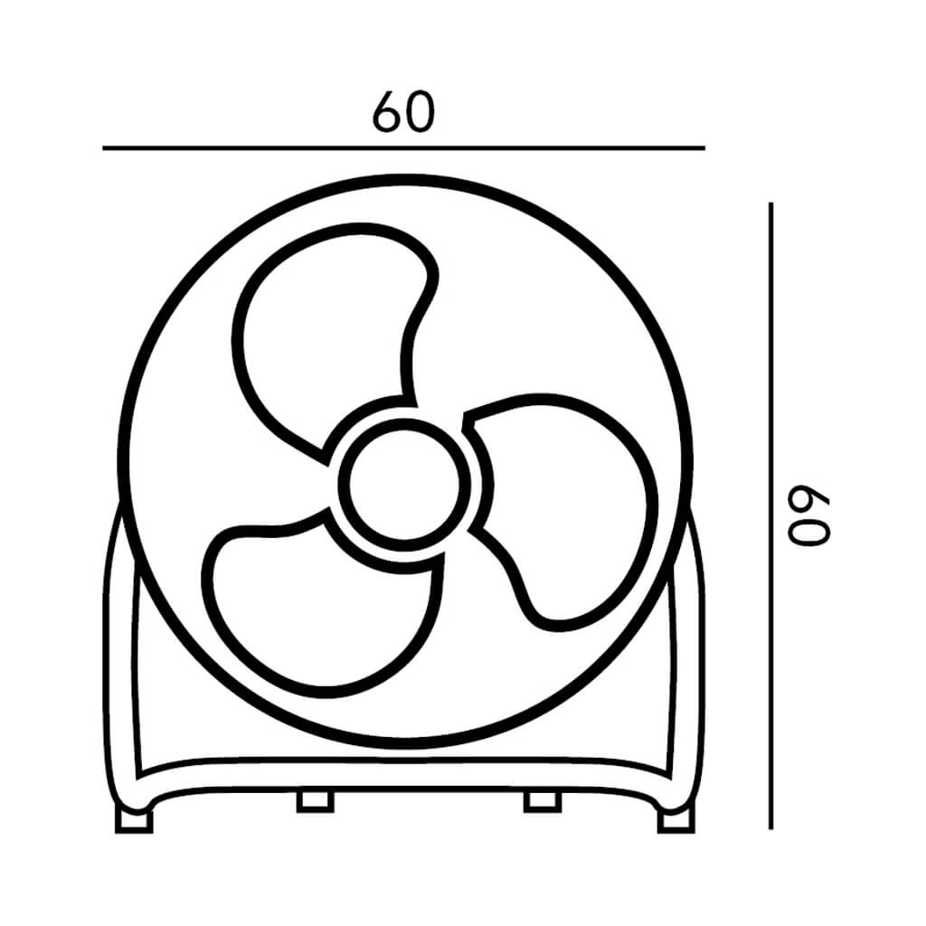 Podni ventilator Viento, 100W, srebrni