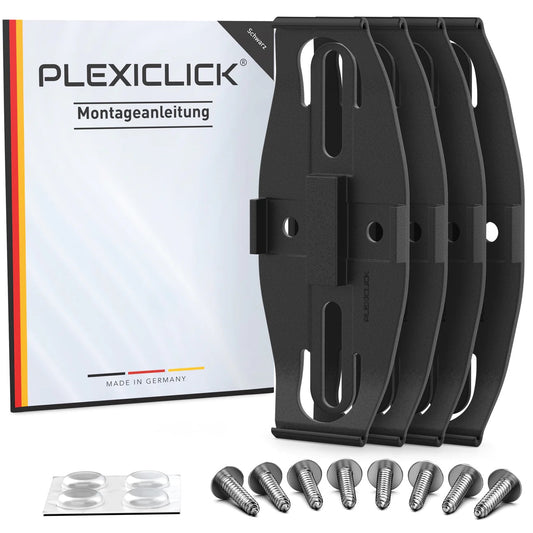 Plexiclick® nosač registarskih pločica - crni